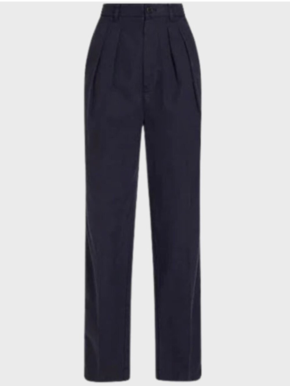 Alex Mill Keaton Double Pleat High Rise Tapered Pant in Rich Black Twill 0